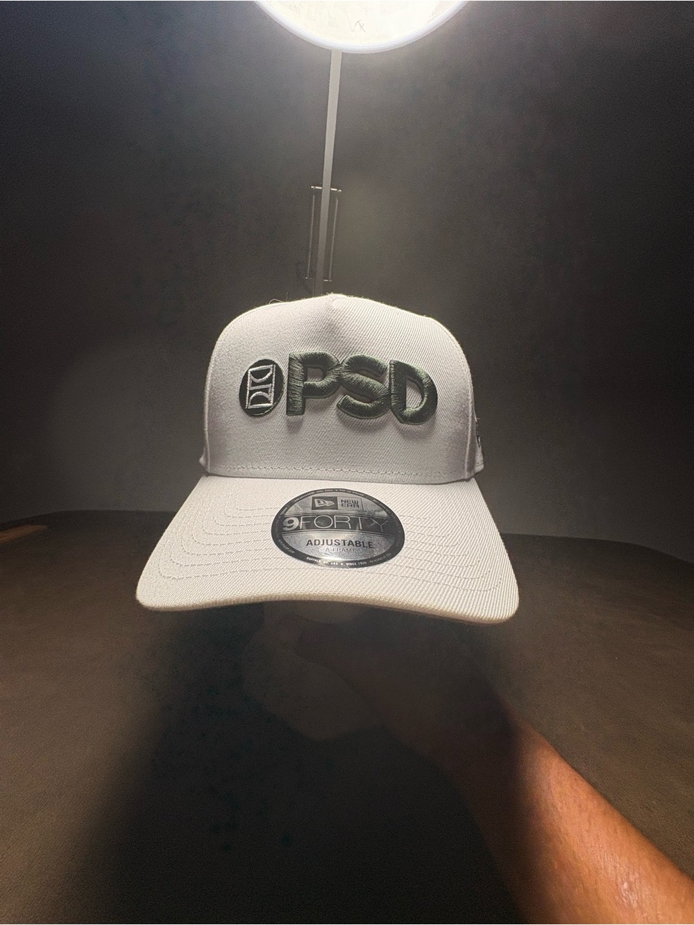 New Era x PSD White & Black 9FORTY Adjustable Hat – One Size